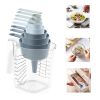 Measuring Cups and Spoons Set 9PCS,  BPA Free Plastic for Kitchen Cooking and Baking Stackable Design Measuring Cups with Funnel for Liquid and Dry (M