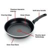 Cook & Strain Nonstick 2 Piece Fry Pan Cookware Set, 9.5 and 11 inch, Black, Dishwasher Safe